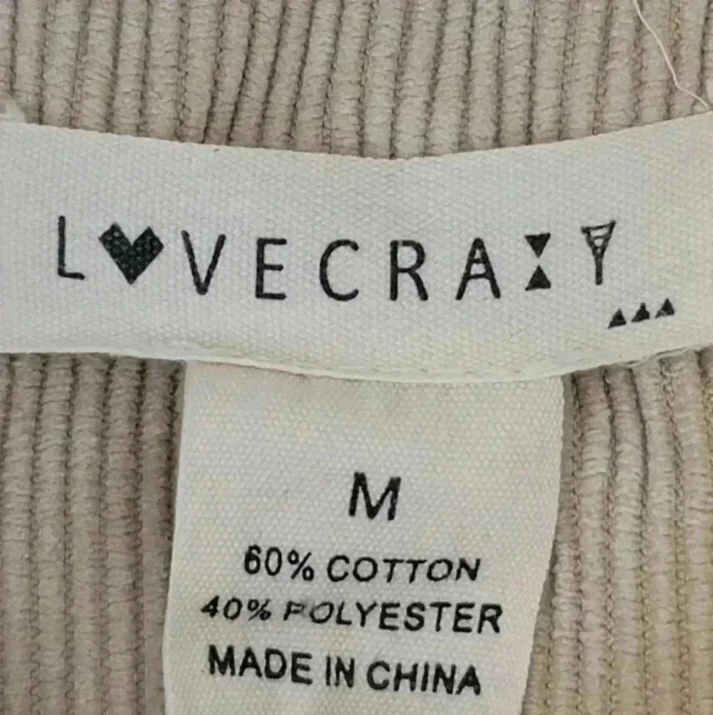 Love Crazy Corduroy Button Down Belted Long Sleeve Dress Tan Size M Winter Fall - Picture 6 of 11